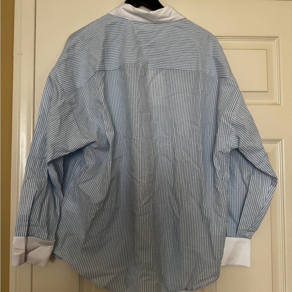 The Bar The Icon Shirt in Stripe - Blue - Picture 3 of 5